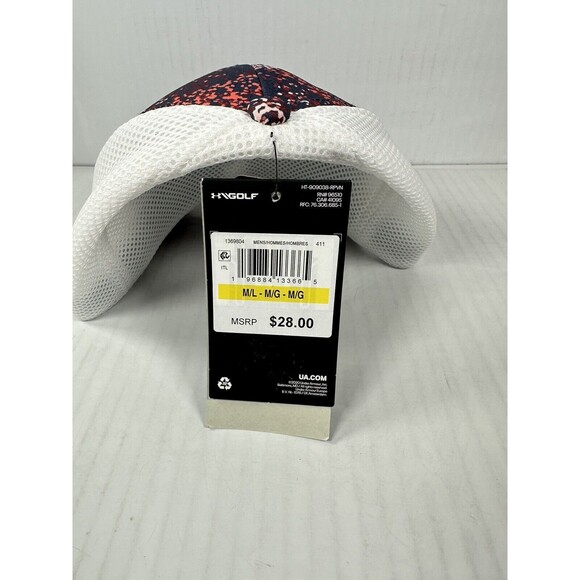 Under Armour UA Mens Iso-Chill Driver Mesh Golf Hat Navy White Size M/L NEW - Picture 4 of 4